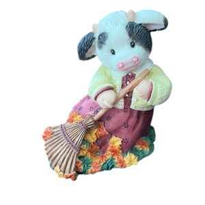 Enesco Mary’s Moo Moos November Moo Autumn Be In Pictures Vintage 90s Figurine